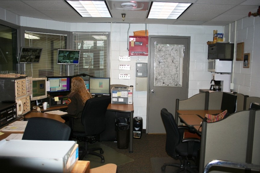 Woman taking a 911 call